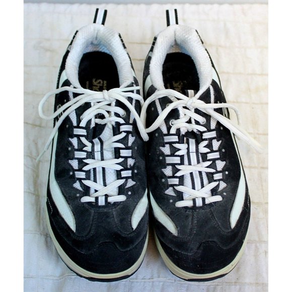 Sketchers Shape up Sneakers Shoes Women Sz 9 Black/White Comfort Fitness - Picture 9 of 11